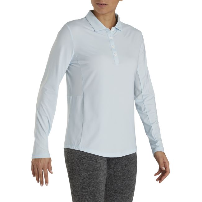 Women\'s Footjoy Long Sleeve Sun Protection Shirts Light Blue | ZUVHBIF-08