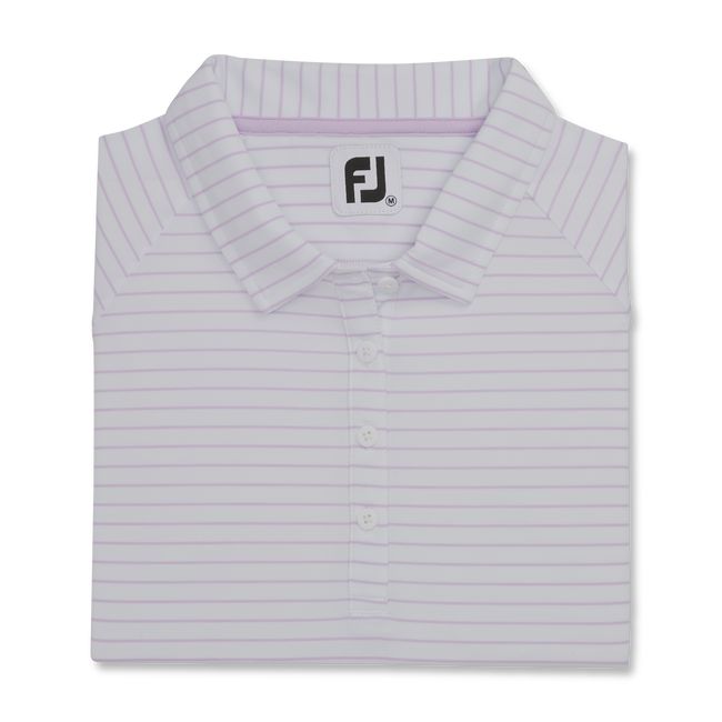 Women's Footjoy Pin Stripe Sun Protection Shirts White | CESGTOR-32