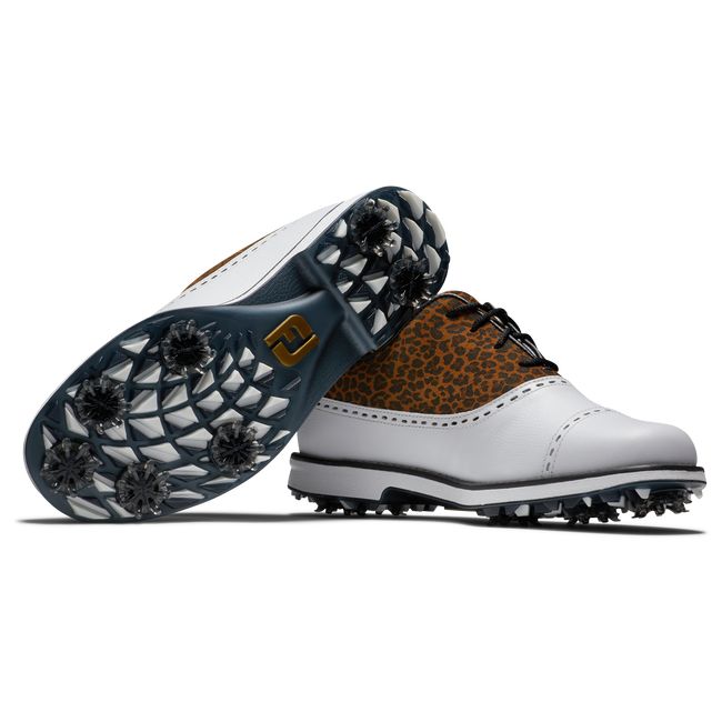 Women's Footjoy Premiere Series - Cap Toe Spiked Golf Shoes White | VUYRWDF-67