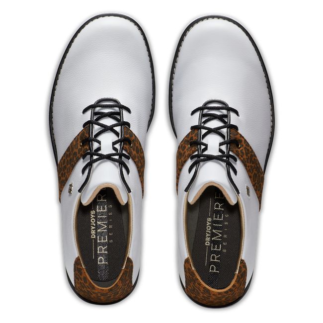 Women's Footjoy Premiere Series Spiked Golf Shoes White | MJBTQNZ-69