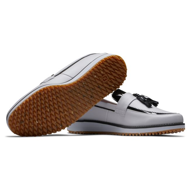 Women's Footjoy Sandy Spikeless Golf Shoes White | AMBILGJ-30