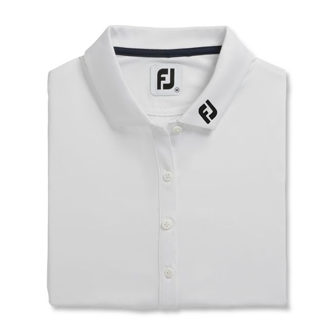 Women's Footjoy Solid Lisle - Fj Tour Collar Shirts White | IHFNBYL-57