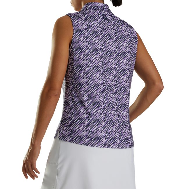 Women's Footjoy Solid Lisle Sleeveless Shirts Purple | CWJKYZI-47