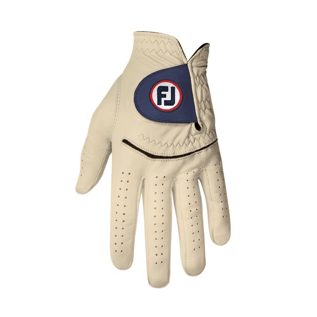 Women's Footjoy Stasof Limited Edition Golf Gloves Cream / Navy | OZUJGSX-98