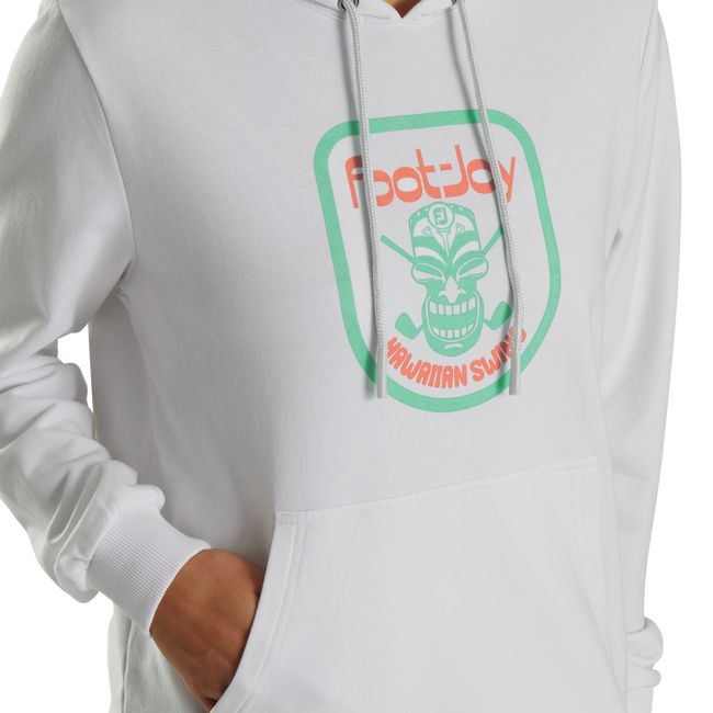 Women's Footjoy Tiki Graphic Hoodie White | XFEAYKW-85